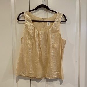 J. Crew Iridescent Cream Tank Top